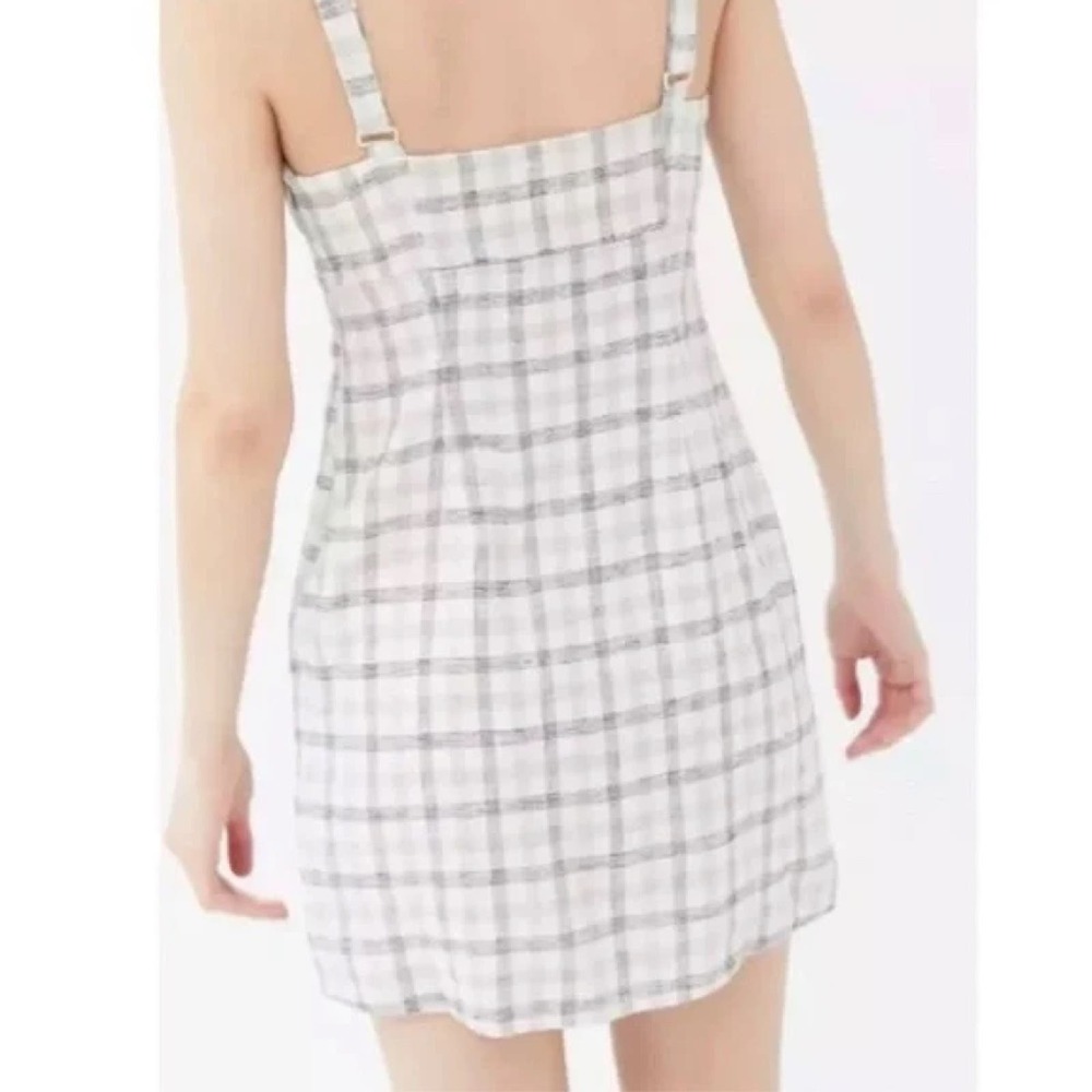Urban Outfitters Women's Winona White Plaid Mini Dress sz S - Picture 2 of 8